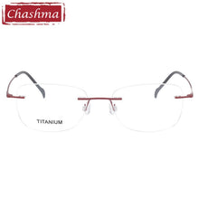 Load image into Gallery viewer, 2 g Men Prescription Eyeglasses Graduation Lenses Light Optical Frames Rimless Titanium Spectacle Frame for Women