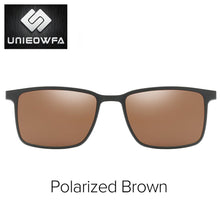 Load image into Gallery viewer, 2 in 1 Magnet Clip on Sunglasses Men Polarized UV400 Prescription Sun Glasses For Men Driving Optical Myopia Glasses Rectangle