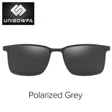 Load image into Gallery viewer, 2 in 1 Magnet Clip on Sunglasses Men Polarized UV400 Prescription Sun Glasses For Men Driving Optical Myopia Glasses Rectangle