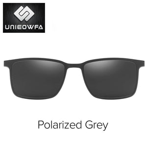 2 in 1 Magnet Clip on Sunglasses Men Polarized UV400 Prescription Sun Glasses For Men Driving Optical Myopia Glasses Rectangle