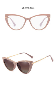 2 in 1 Magnetic Polarized Sunglasses Women  Brand Trends Cat Eye Sun Glasses Eyeglasses Female Blue Light Blocking