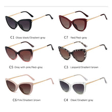 Load image into Gallery viewer, 2 in 1 Magnetic Sunglasses Women Brand Polarized Cat eye Clip On Sun Glasses Female 2023 Optical Prescription Anti Blue Glasses