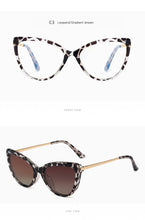 Load image into Gallery viewer, 2 in 1 Magnetic Sunglasses Women Brand Polarized Cat eye Clip On Sun Glasses Female 2023 Optical Prescription Anti Blue Glasses