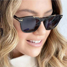 Load image into Gallery viewer, 2 in 1 Polarized Travel Driving Sunglasses TR90 Anti Blue Glasses Frame Trendy Square Magnet Clip on Sunglasses Women UV400