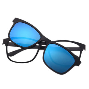 2 lens Magnet Sunglasses Clip Mirrored Clip on Sunglasses clip on glasses Men Polarized Clips Custom Prescription Myopia