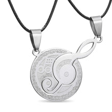 Load image into Gallery viewer, 2 pcs/pair Couple Necklace For Lover Girlfriend Gift Set Musical note Valentine&#39;s D Necklace For Women Jewelry Paired Pendants