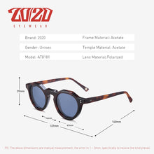 Load image into Gallery viewer, 20/20 Acetate Polarized Unisex Sunglasses Design Brand Maker For Men and Women Sun Glasses AT8181 occhiali da sole donna