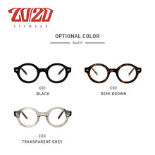 Load image into Gallery viewer, 20/20 Design Acetate Prescription Glasses Frame Optical Eyewear Unisex Round  Brand Men Certification Temple Women AS6319