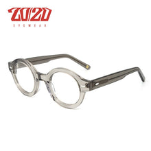 Load image into Gallery viewer, 20/20 Design Acetate Prescription Glasses Frame Optical Eyewear Unisex Round  Brand Men Certification Temple Women AS6319