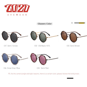 20/20  Brand Design Polarized Sunglasses Unisex Alloy Round Frame For Man Driving  UV400 Lens Woman Eyewear AK17124