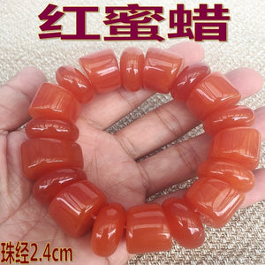 20-24mm High Floating Brine Amber Honey Wax Bracelet 80-90 Gram Amber Bracelet Fine Beeswax Hand Strings