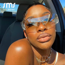 Load image into Gallery viewer, 2000&#39;S Retro One Piece Sunglasses Women  Oversized Wrap Around Sun Glasses UV400 Ladies 2023 Eyewear Shades