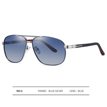 Carica l'immagine nel visualizzatore di Gallery, Occhiali da sole polarizzati da uomo vintage 2012 da guida occhiali da sole da pilota per uomo donna nero blu occhiali in metallo 