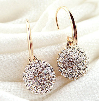 2013 Newly Hot High Quality Gorgeous Women Luxrious Sparking Round Zircon Earring Fashion Jewelry E1820