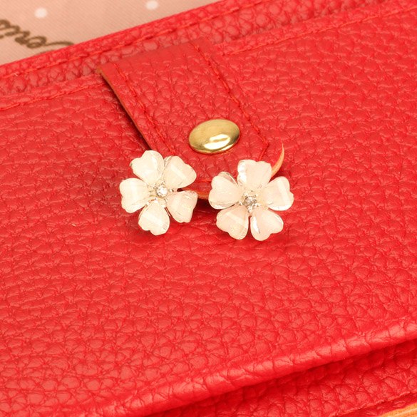 2014 Fashiong Style Beautiful Earring Girl Ear Stud Flower Shining Rhinestone Alloy 88 CX17
