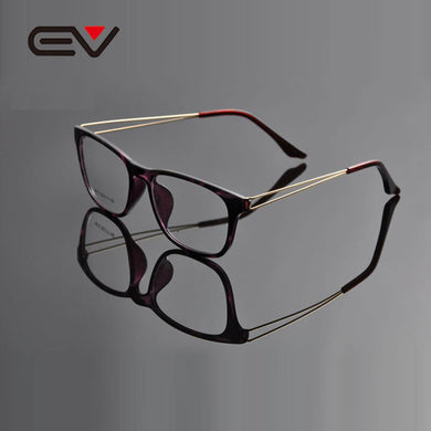 2015 EV Women Ultra-fine Metal Legs Eyeglasses TR90 Retro Large Full Frame Glasses Students Optical Myopia Glasses Frame EV0941
