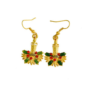 2015 Fashion Statement Bijoux Pendant Christmas girls gift oorbellen Rhinestone Garment Jewelry Christmas Flower Brincos E0002