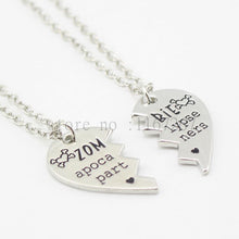 Carica l&#39;immagine nel visualizzatore di Gallery, 2015 broken heart Zombie Apocalypse PartnersBest Friend Couples Hand Stamped Keychain Set &amp;necklaceThe Walking Dead