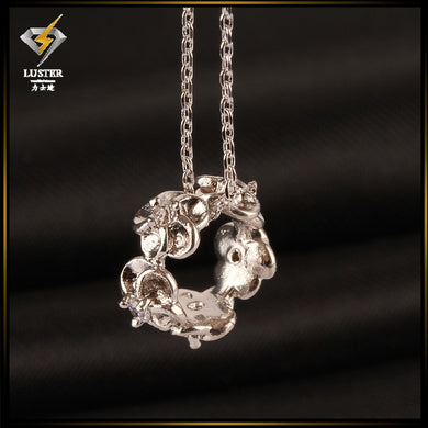 2016 Fashion Christmas Wreath Unisex Pendant Necklace Hight Quality Gold/ Silver/ Rhodium plated Jewelry for Women/Girls