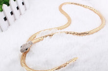 Load image into Gallery viewer, 2016 Fashion Collier Femme Jewelry Full Rhinestone Austria Accessories gold silver Crystal Snake longPendant Necklace NJ-140