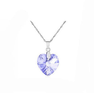 2016 Fashion Jewelry 5 colors Austrian Crystal Heart Pendant Necklace Women Colorful Love Necklaces & Pendants Collares