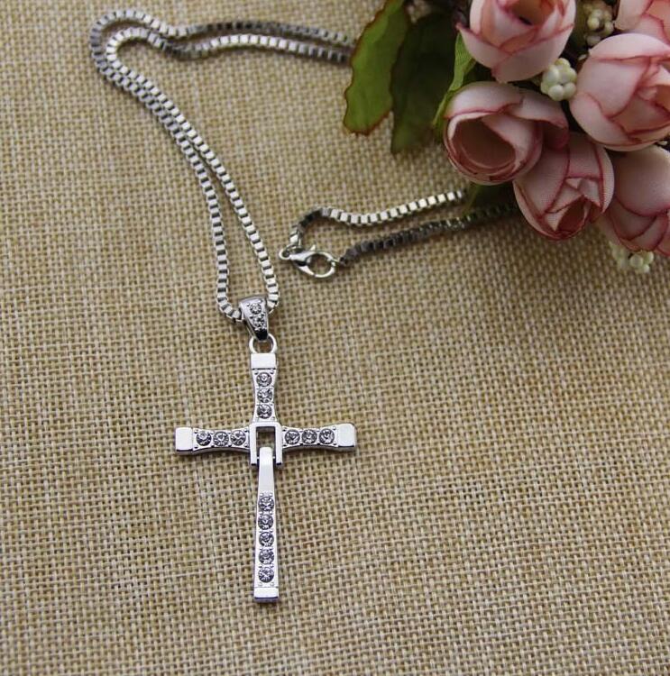 Sujal Impex Bikers Jewelry The Fast And The Furious Dominic Toretto Crystal  Jesus Cross Silver Stainless