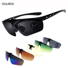 Load image into Gallery viewer, 2016 Multicolor 5 Lens Clamshell Sunglasses Kit Men Anti-UV400 Outdoor Glasses Parkour Wind mirror Prevent sand Sunglass