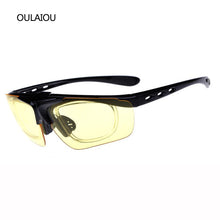 Load image into Gallery viewer, 2016 Multicolor 5 Lens Clamshell Sunglasses Kit Men Anti-UV400 Outdoor Glasses Parkour Wind mirror Prevent sand Sunglass