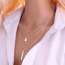 Load image into Gallery viewer, 2016 Hottest Fashion Casual Personality Circle Lariat Pendant Gold Color Necklace High Quality Simple Choker Necklaces Women