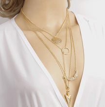Load image into Gallery viewer, 2016 Hottest Fashion Casual Personality Circle Lariat Pendant Gold Color Necklace High Quality Simple Choker Necklaces Women