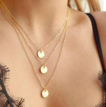 Load image into Gallery viewer, 2016 Hottest Fashion Casual Personality Circle Lariat Pendant Gold Color Necklace High Quality Simple Choker Necklaces Women