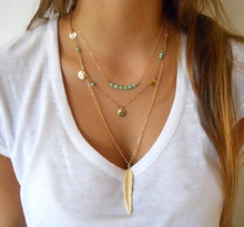 Load image into Gallery viewer, 2016 Hottest Fashion Casual Personality Circle Lariat Pendant Gold Color Necklace High Quality Simple Choker Necklaces Women