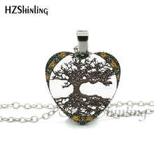 Load image into Gallery viewer, 2016 New Divergent Heart Necklace Divergent Tree Pendant Jewelry Women Heart Necklace Art Glass Necklace HZ3