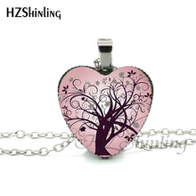 Load image into Gallery viewer, 2016 New Divergent Heart Necklace Divergent Tree Pendant Jewelry Women Heart Necklace Art Glass Necklace HZ3