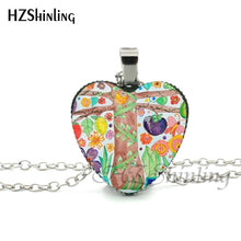 Load image into Gallery viewer, 2016 New Divergent Heart Necklace Divergent Tree Pendant Jewelry Women Heart Necklace Art Glass Necklace HZ3