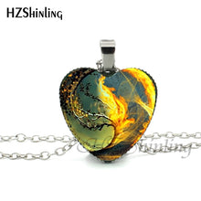 Load image into Gallery viewer, 2016 New Divergent Heart Necklace Divergent Tree Pendant Jewelry Women Heart Necklace Art Glass Necklace HZ3