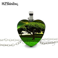 Load image into Gallery viewer, 2016 New Divergent Heart Necklace Divergent Tree Pendant Jewelry Women Heart Necklace Art Glass Necklace HZ3