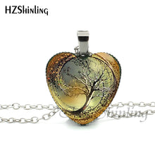Load image into Gallery viewer, 2016 New Divergent Heart Necklace Divergent Tree Pendant Jewelry Women Heart Necklace Art Glass Necklace HZ3