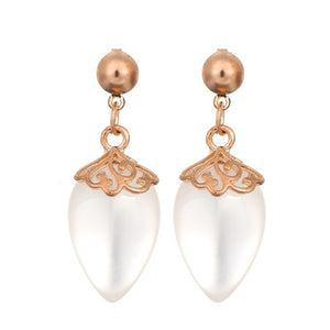 2016 New Luxury Gold Color Hollow Receptacle Zinc Alloy Shining Big Water Drop Earrings For Women Party Costume Jewelry