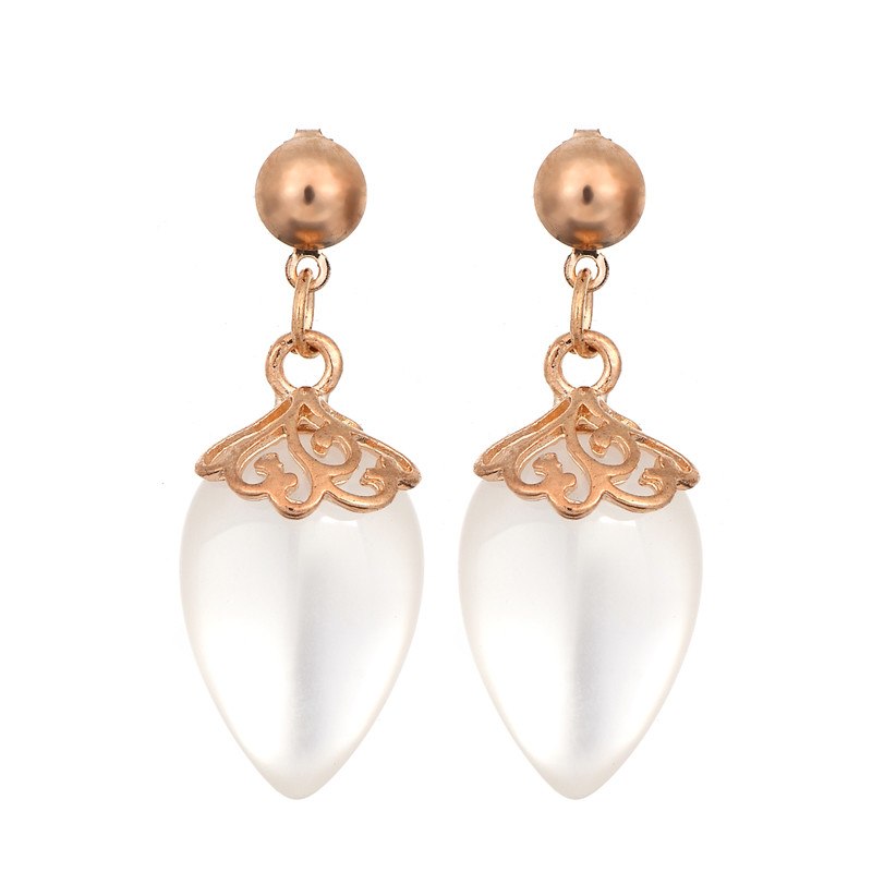 2016 New Luxury Gold Color Hollow Receptacle Zinc Alloy Shining Big Water Drop Earrings For Women Party Costume Jewelry