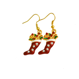 2016 New fashion Christmas gift Red Socks Boucle D'oreille Femme Marque Brincos Earrings E0001
