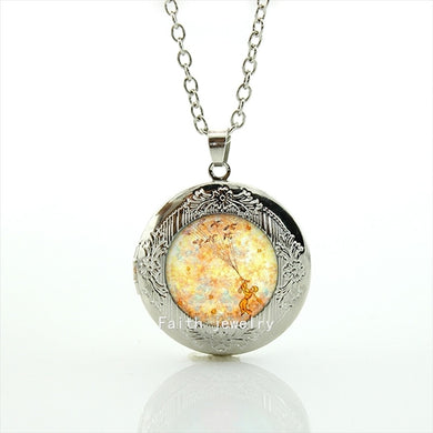 2016 Vintage cartoon photo little prince locket necklace silver plated wedding jewelry accessories HH128