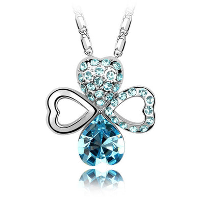 2016 mother's D jewelry Rhinestone crystal necklace jewelry fashion clover necklace With Crystals from SWAROVSKI