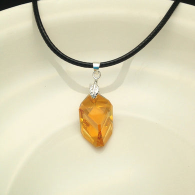 2016 unique latest men designs bead crystal pendant with 18 leather rope chain for boy graduation gifts