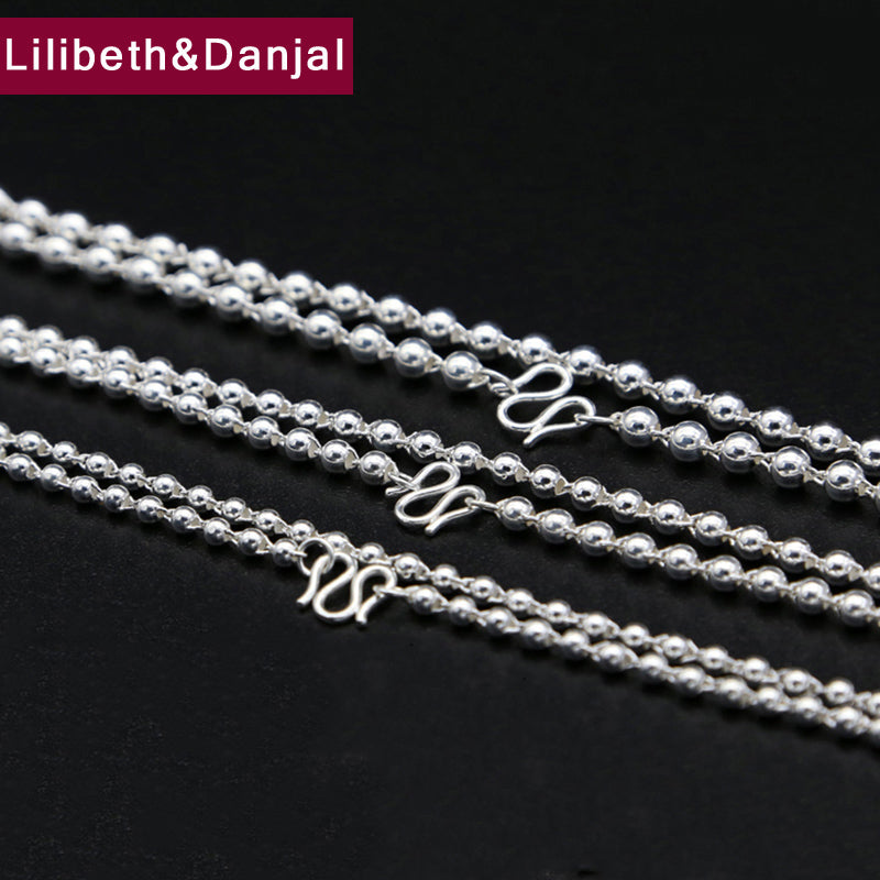 2017 925 Sterling Thai silver Vinage Necklace Men Friends Buddha bead Chain Pendant Necklace women Gift Fine Jewelry N27