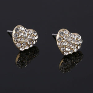 2017 Brand Boho Heart Crystal Drop Earrings Gypsy Ethnic Vintage luxury big gem gold color Channel Earrings for Women Jewelry