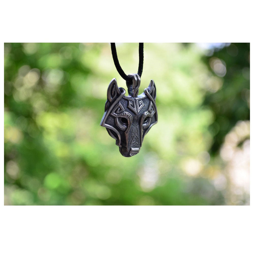 2017 Fashion Norse Vikings Pendant Necklace Norse Wolf Head Necklace Original Animal Jewelry Wolf Head hange
