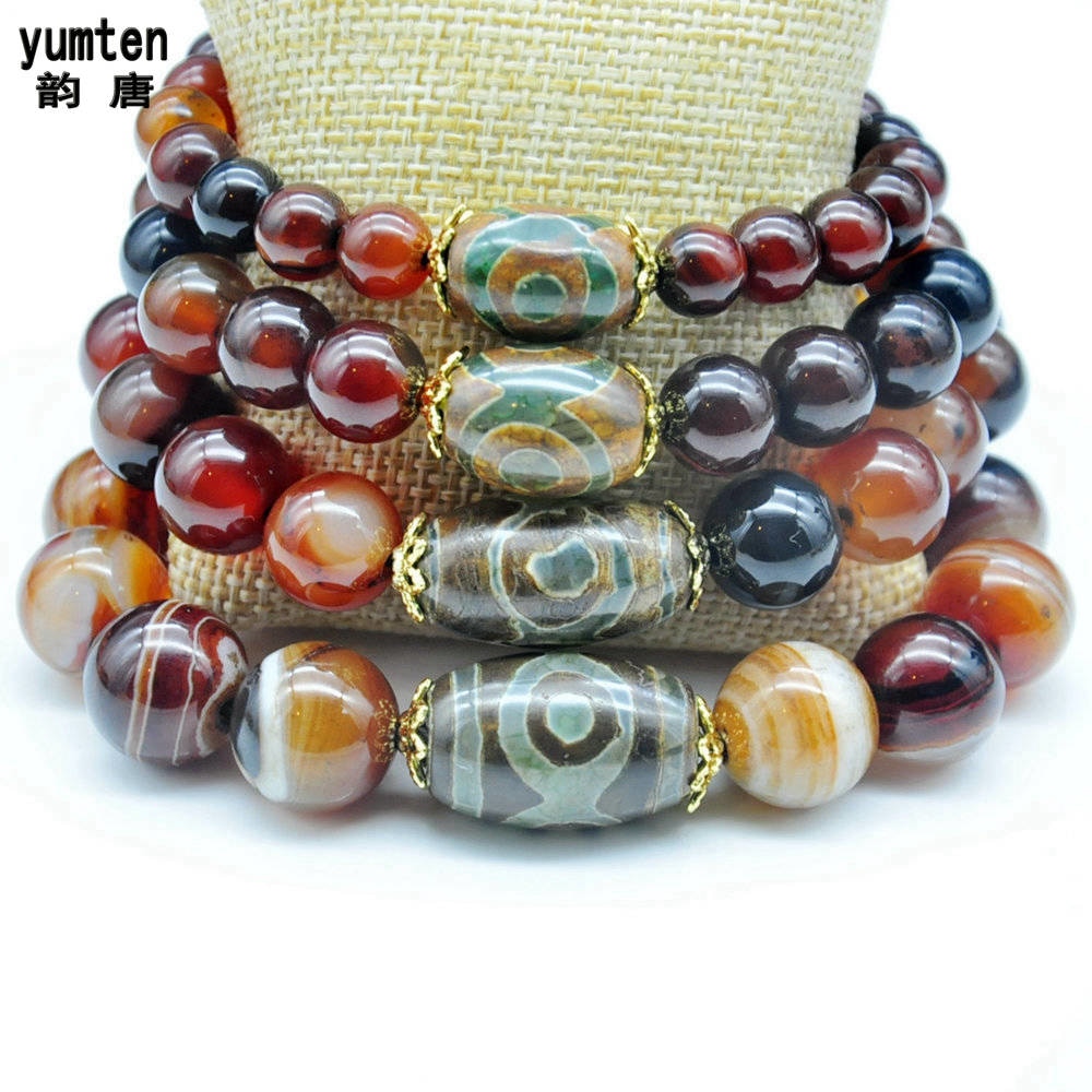 2017 Natural Crystal Bracelets Agate Obsidian Emeralds Gem Stone Red Agate Ruby Beads Topaz Pulseras Bangles Bilezik Labradorite