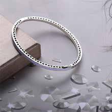 Carica l'immagine nel visualizzatore di Gallery, 2017 New 7color really 925 sterling silver enamel CZ heart-shaped Fit Europe pan Bracelet For Women Jewelry Charm Bangle