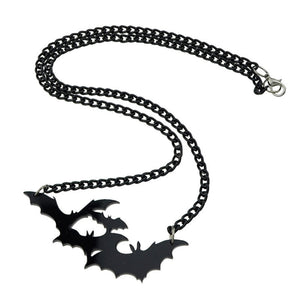 2017 New Costume Jewelry Gothic Style Black Chain Lovely Animal Bat Necklaces & Pendants Fashion Accessories